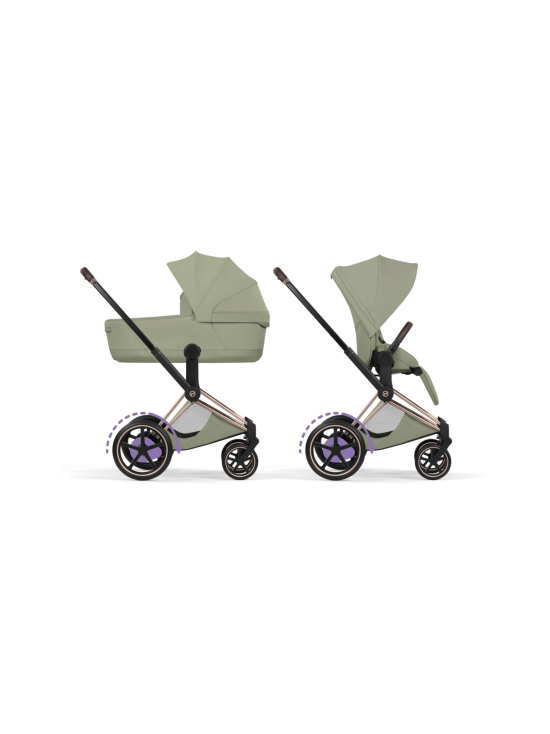 CYBEX - Cybex ePriam Style yhdistelmävaunut (Rosegold) - SAGE GREEN | Stockmann - photo 2