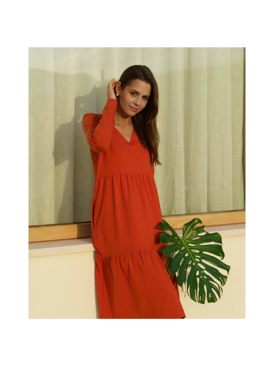 Nakoa - Amélie Dress kerrosmekko, Rooibos Tea - ROOIBOR TEA (ORANSSI) | Stockmann - photo 3