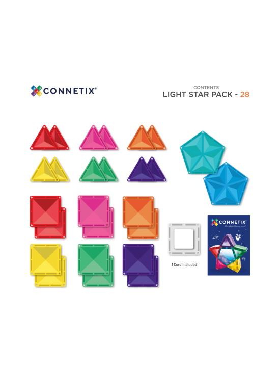 CONNETIX - CONNETIX Magneettinen rakennussarja Tähtivalo, 28 osaa | Stockmann - photo 2