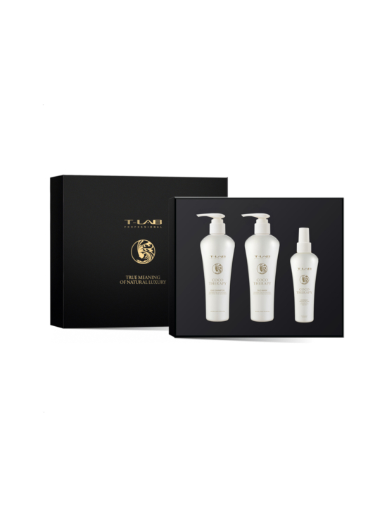 T-LAB Professional - T-LAB Coco Therapy Ritual Set, lahjapakkaus käsitellyille hiuksille, 3 tuotetta - photo 1 T-LAB Professional - T-LAB Coco Therapy Ritual Set, lahjapakkaus käsitellyille hiuksille, 3 tuotetta | Stockmann - photo 1