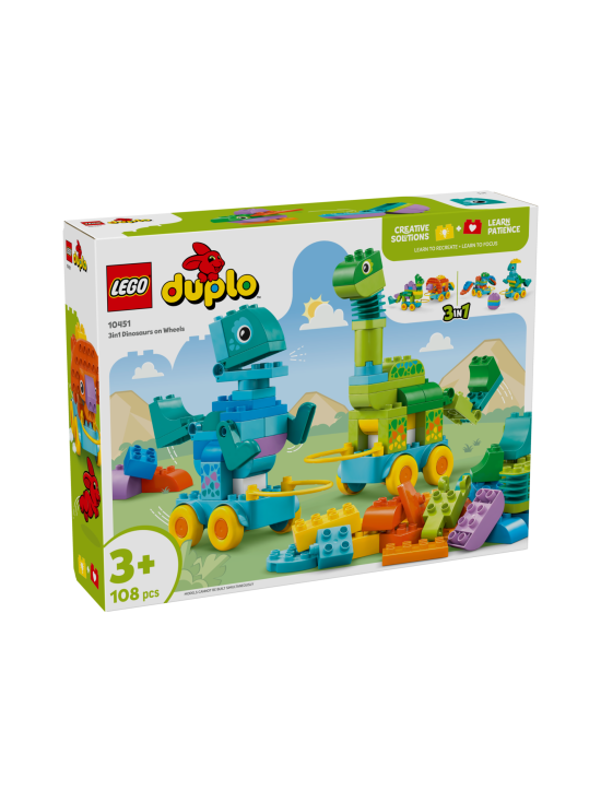 LEGO DUPLO - LEGO DUPLO Town Dinosauruksia pyörien päällä – 3in1-setti 10451 - photo 1 LEGO DUPLO - LEGO DUPLO Town Dinosauruksia pyörien päällä – 3in1-setti 10451 | Stockmann - photo 1