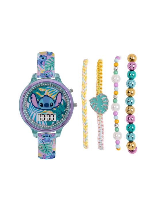 DISNEY STITCH - DISNEY STITCH Silikonirannekkeellinen digitaalinen kello & rannekoru -setti | Stockmann - photo 2