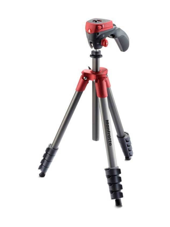Manfrotto - Manfrotto Compact Action jalusta + kamerapää - Punainen - photo 1 Manfrotto - Manfrotto Compact Action jalusta + kamerapää - Punainen | Stockmann - photo 1