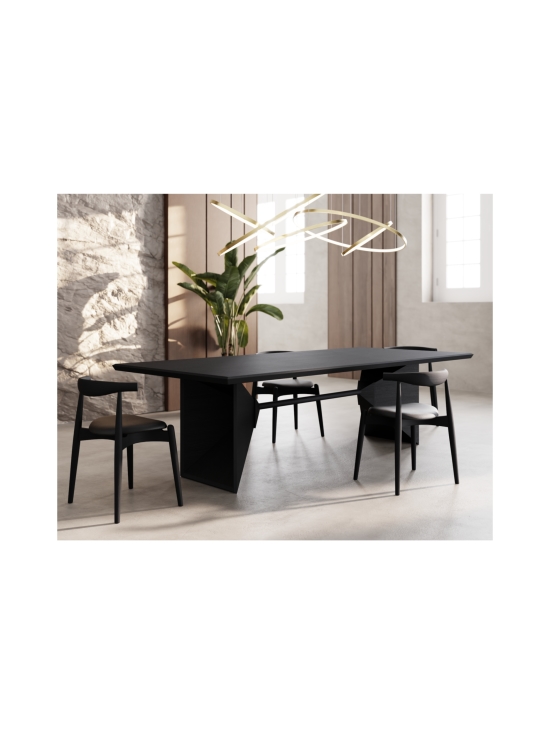 Havune - Pyramis-ruokapöytä 250 x 110 x 74 cm - MUSTA PETSAUS JA MATTA MUSTA LUONNONMUKAINEN KASVIÖLJYSEOS | Stockmann - photo 4