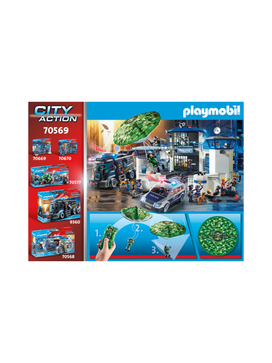 PLAYMOBIL - PLAYMOBIL CITY ACTION Poliisihelikopteri ja rosvo laskuvarjolla 70569 | Stockmann - photo 2