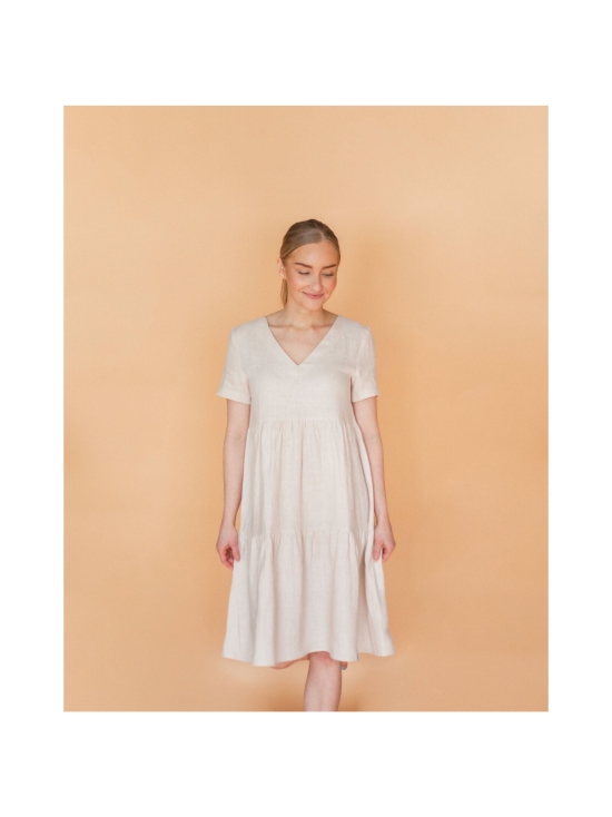 Nakoa - Pellava Kerrosmekko, Sandshell - SANDSHELL (NUDE) | Stockmann - photo 6