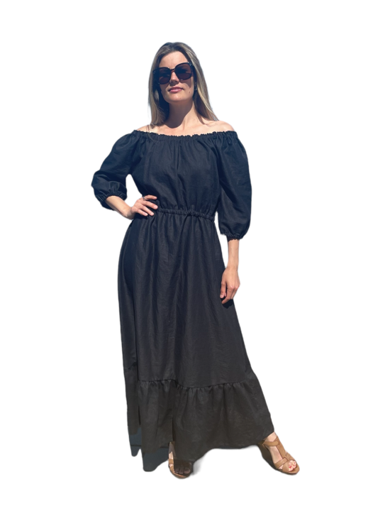 UPEA - Off Shoulder Ruffle Dress Linen, Black - BLACK - photo 1 UPEA - Off Shoulder Ruffle Dress Linen, Black - BLACK | Stockmann - photo 1