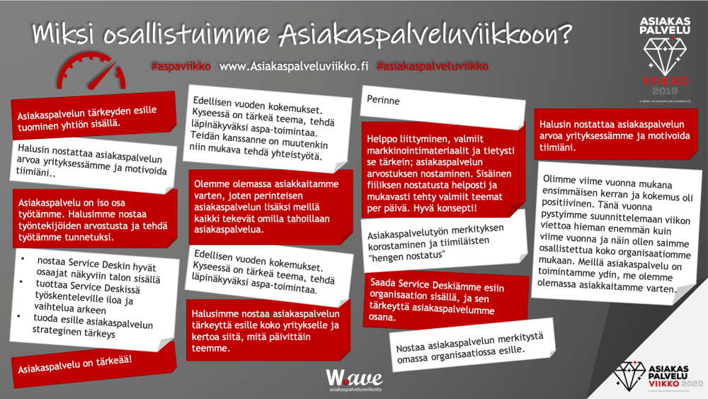 Asiakaspalveluviikko 2019 - miksi osallistuimme?