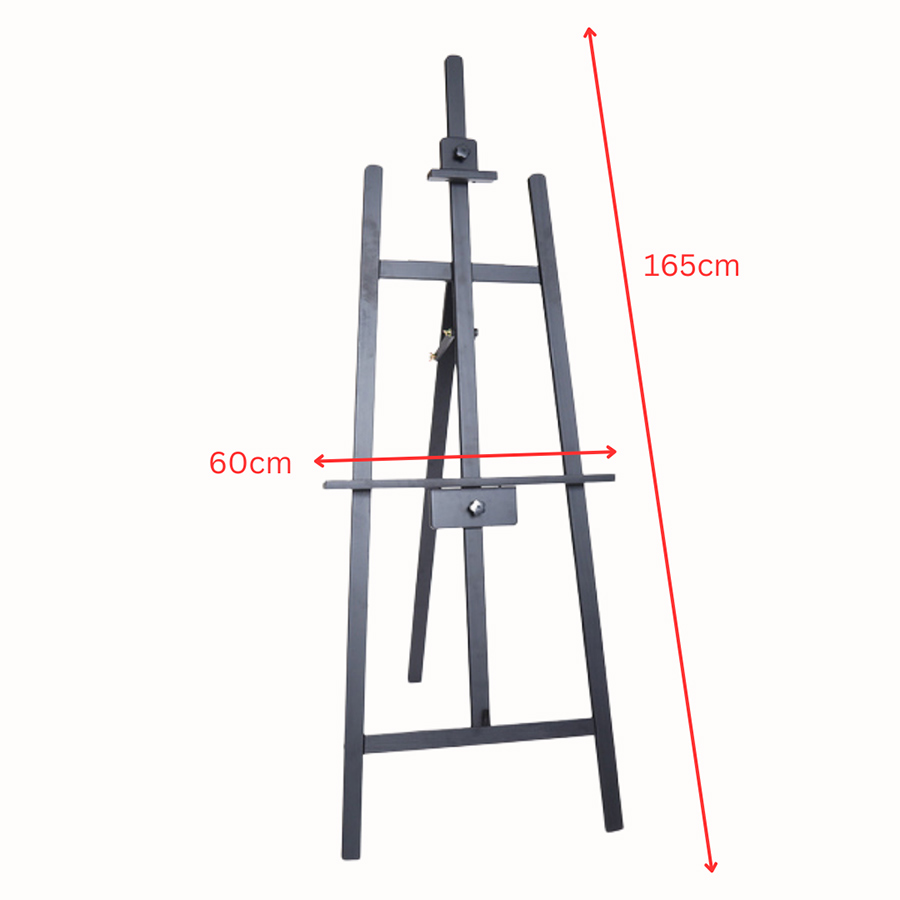 The centimetre dimensions of our Blackwood an easel for hire