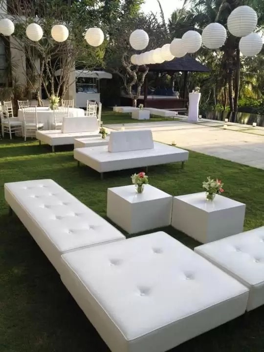 Lounges at an  outdoor event