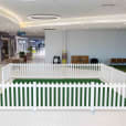 Hire a charming white picket fence for your mall event.