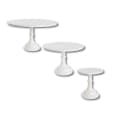 White Metal Cake Stand Hire - Set of 3