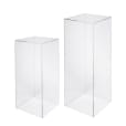 Clear Square Acrylic Plinth Hire - Set of 2