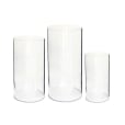 Clear Acrylic Round Plinth Hire - Set of 3
