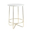 Gold Wire Arrow Table with Marble Top Hire