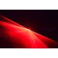 An image of a red laser light cutting through the darkness.