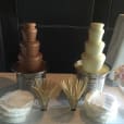 Package 3 includes a table set up with 2 small commercial chocolate fountains.
