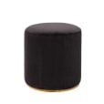 Black velvet ottoman stool hire