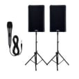 PA System w/ Corded Mic & Speaker Stands