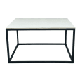 Black Rectangular Coffee Table Hire w/ White Top