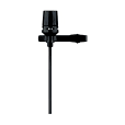 A Shure lapel microphone