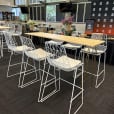 Our timber bar table used at a function