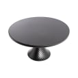 Top view of our black cake stand for hire