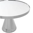 Close-up of our silver cake stand