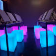A collection of glow cubes and a party