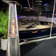 Our pyramid heater being used to heat up the wharf