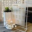 An elegant class welcome sign for an engagement
