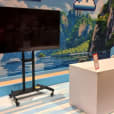 Our TV and stand set hired for a presentation