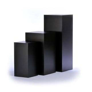 Black Square Plinths Hire - Set Of 3