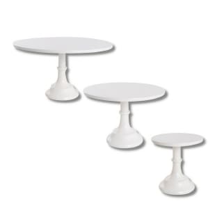 White Metal Cake Stand Hire - Set Of 3