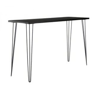 Black Hairpin High Bar Table w/ Black Top Hire