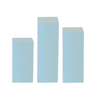 Blue Square Plinths - Set Of 3