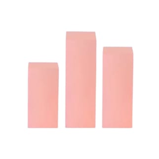 Pink Square Plinths Hire - Set Of 3