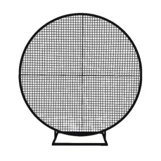 Circular Black Mesh Backdrop Hire