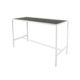 White Rectangular Tapas Table Hire w/ Black Top