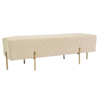 White Velvet Ottoman Bench Hire