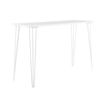 White Hairpin High Bar Table w/ White Top Hire