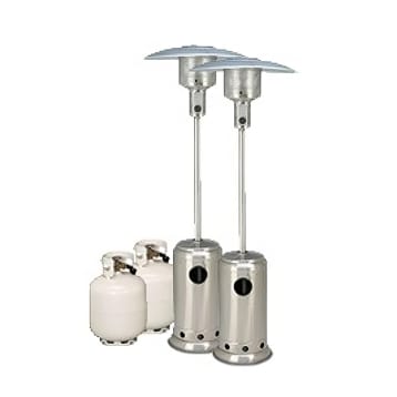 Pkg 2 - 2 X Mushroom Heater w/ Gas Bottles