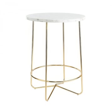 Gold Wire Arrow Table With Marble Top Hire