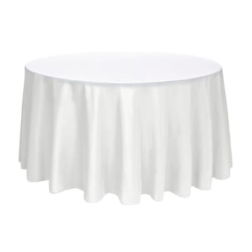 White Round Banquet Tablecloth Hire