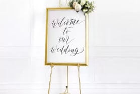 Gold Easel For Wedding