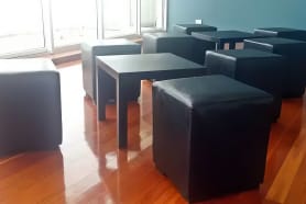 Black Ottoman Cube Hire