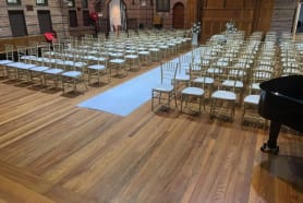 Gold Tiffany Chair For Wedding In A Hall