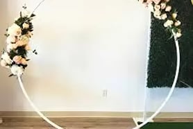 White Hoop Backdrop Hire