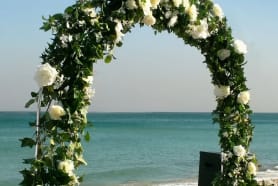 Bridal Arch With Flowers And Ivy 294x300