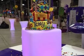 Large Glow Cube At an Event